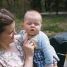 Mom & David, Spring 1956