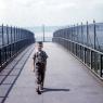 Bobby on Shore Parkway footbridge - 1953