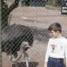 Bobby & Ostrich, Catskill Game Farm, Aug 1958